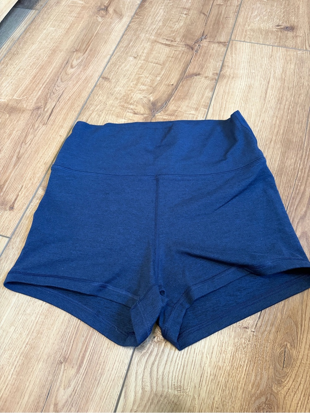 Fleo Navy High-Waist Athletic Shorts